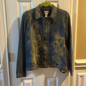 Great Chico’s denim jacket. Size small is like a 6-8
